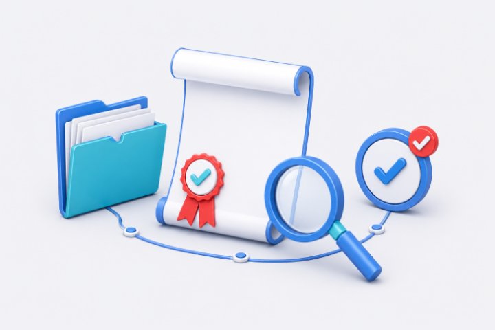 ISO 22000 belgelendirme ve denetim sureci illustrasyonu