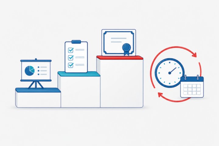 ISO 9001 belgelendirme aşamaları ve gözetim döngüsü
