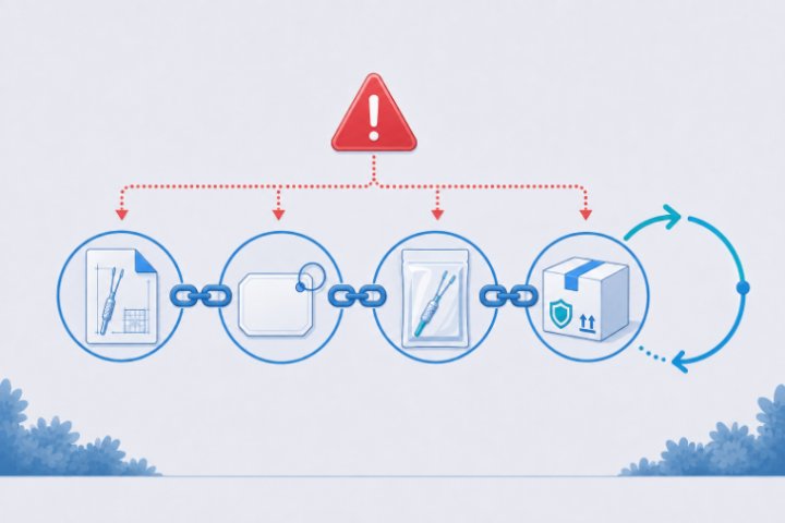 Tasarımdan dağıtıma uzanan izlenebilirlik zinciri ve zincire bağlı risk kontrol okları