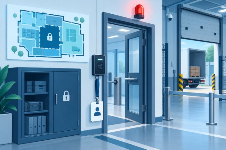 ISO 27001 fiziksel güvenlik: güvenli alan bölgeleri, kart okuyucu ve ziyaretçi erişim kontrolü
